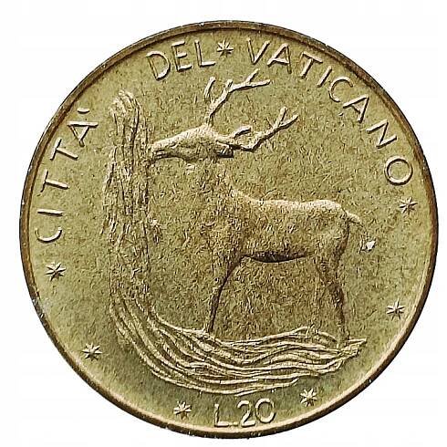 VATIKÁN 20 LIRA 1972 - JELEN - PAVEL VI