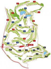 Mapa hřiště – Golf Resort Karlštejn