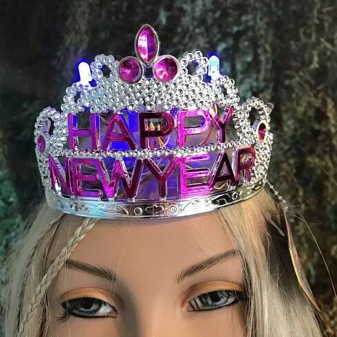 HAPPY NEW YEAR CROWN WITH LIGHT (10st.)