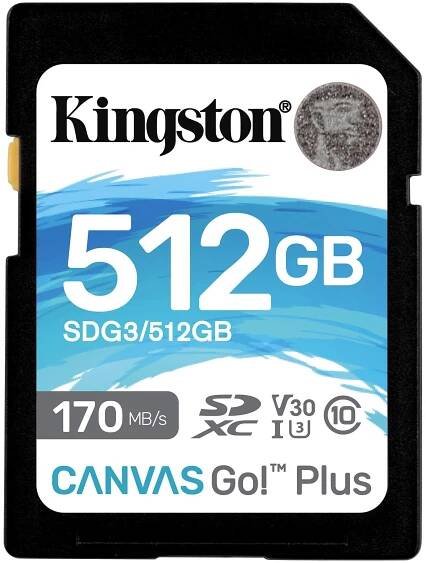 Kingston Canvas Go! Plus paměťová karta SD 512 GB Class 10 UHS-I