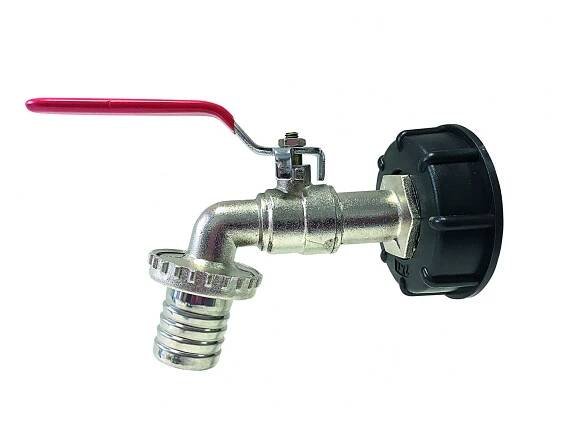 IBC redukce DN50 hrubý, mosazný kohout 1"