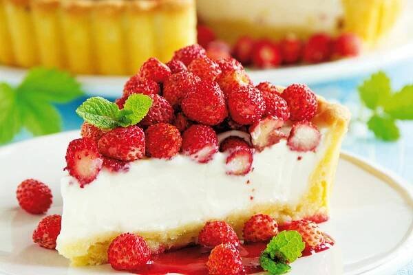 Jahodový koláč s mascarpone