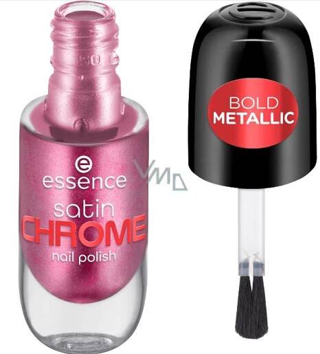 Essence Satin Chrome lak na nehty 03 Meta Maroon 8 ml - VMD drogerie a parfumerie