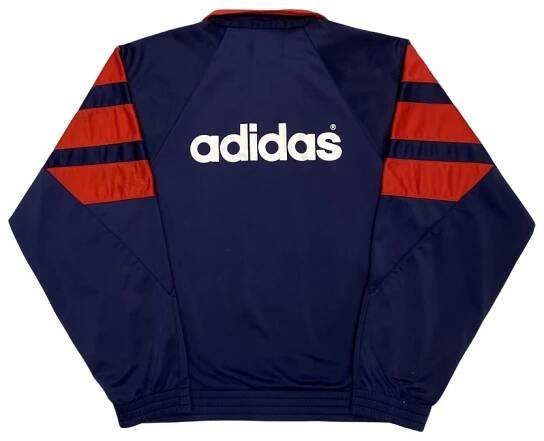 Adidas-Arsenal-FC-Dark-Blue-Red-Kids-Tracksuit-Sweatshirt. dětská tmavě modrá tepláková mikina s nášivkou anglického fotbalového týmu