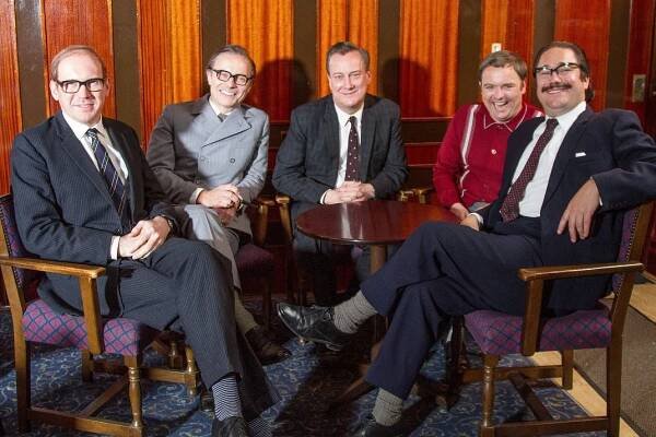 (l-r) Alexander Macqueen Mark Bonnar Stephen Tompkinson Neil Maskell and Rufus Jones in Eric Ernie and Me_image courtesy BBCObjective