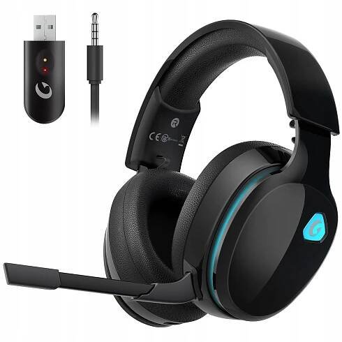 GVYUGKE Bezdrátová herní sluchátka pro PC PS5 Mac Switch Xbox
