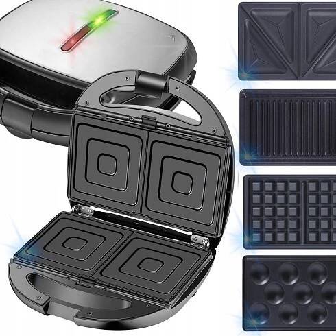 Sendvičovač 5v1 Toustovač Elektrický gril Vaflovač Panini Sandwich