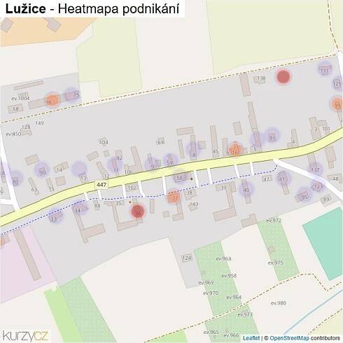 Mapa Lužice - Firmy v části obce.