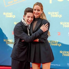 Andrew Barth Feldman and Jennifer Lawrence 'No Hard Feelings' premiere, Berlin