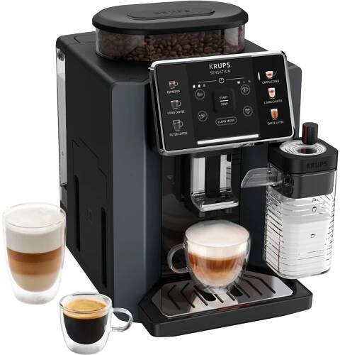 Automatický kávovar KRUPS Sensation Milk EA912B10 Šedý/Černý