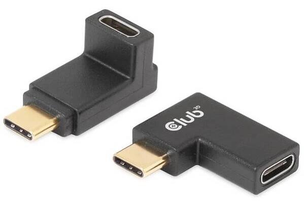 Redukce Club3D USB-C/USB-C, PD 240W, lomená, 2ks (CAC-1528) černá
