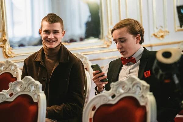 Andělská rapsodie - Z natáčení - Matěj Havelka, Michal Pazderka