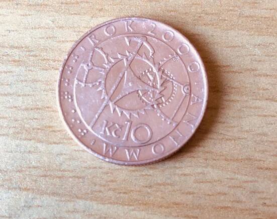 Mince 10 kč s orlojem z roku 2000 - Numismatika