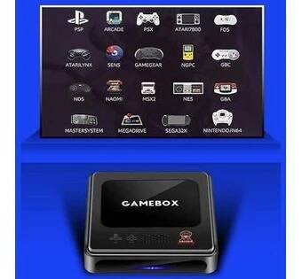 GAMEBOX G10, podpora 40 000 her, dva ovladače, 128GB, černá