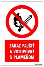Stitky.sk - Zákaz fajčiť a vstupovať s plameňom - výrobné štítky, eloxované štítky, ovládacie panely, akýkoľvek štítok pre