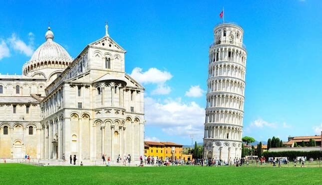 Šikmá věž z pisa stock fotografie, royalty free obrázky