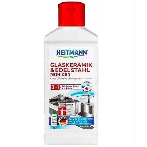 Mléko na čištění sporáků a keramických desek z oceli 3v1 Heitmann 250 ml