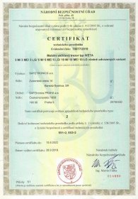 IVETA Certifikát technického prostředku