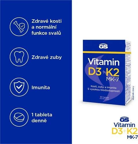 GS Vitamin D3+K2 30 tablet