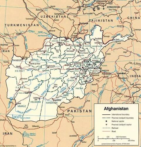 Afghanistan Political Map
