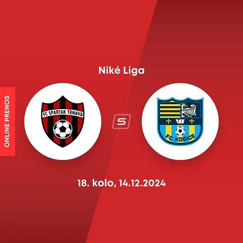 ONLINE: FC Spartak Trnava - FC Košice dnes, Niké liga LIVE (18. kolo)