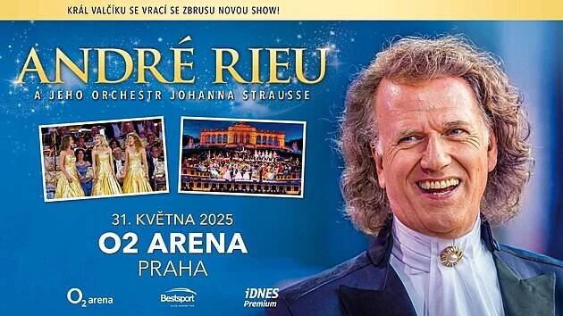 Houslová hvězda André Rieu se vrátí do O2 areny i příští rok. Přednostní vstupenky