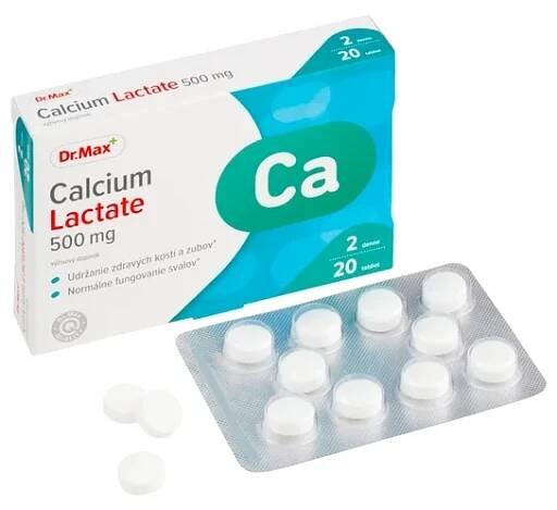 Dr. Max Calcium Lactate 500 mg 1×20 tbl, vápnik