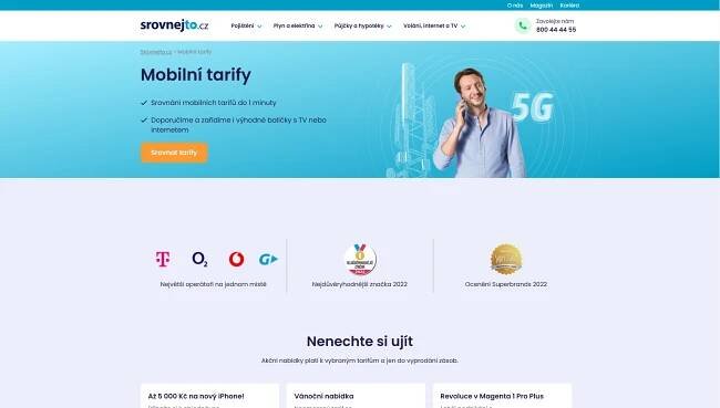 Srovnejto – Srovnávač mobilních tarifů Recenze