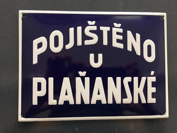 Smaltovaná cedule nová
