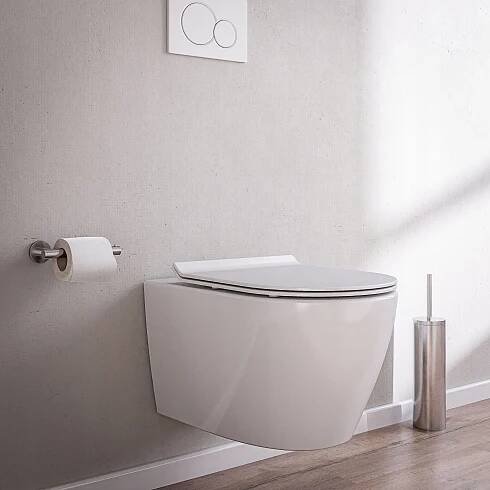 Závěsné WC rimless BERNSTEIN - ploché prkénko Soft Close