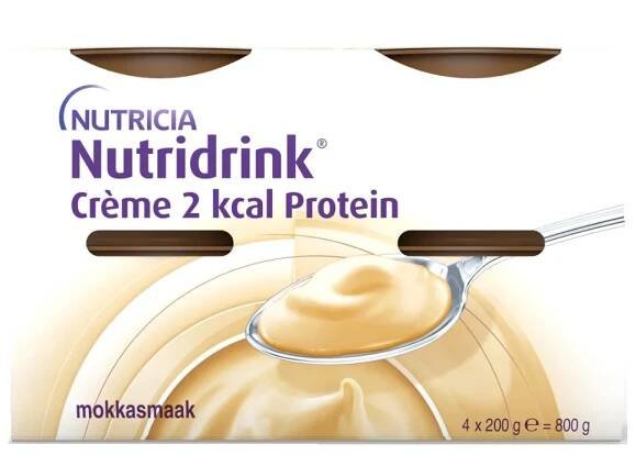 Nutridrink Creme 2 kcal Protein s příchutí kávy 4x200 g