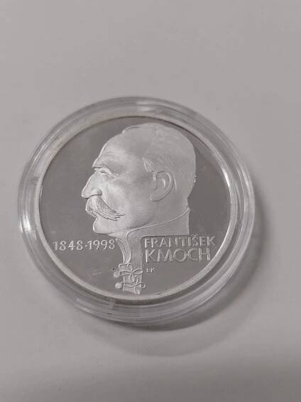 200 Kč 1998 František Kmoch proof! Velmi vzácná Proof certifikát! - Numismatika