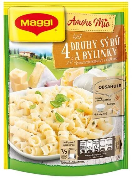 Maggi Amore Mio Těstoviny 4 druhy sýrů