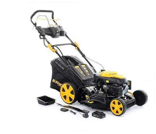 RIWALL RPM 4735 E benzínová sekačka s elektrostartem a pojezdem ZDARMA DALŠÍ NŮŽ