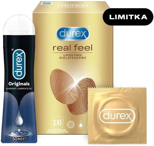Durex SEX Real Feel 16ks + gel 50 ml