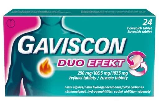Gaviscon Duo Efekt 48 žvýkacích tablet - GigaLékárna.cz