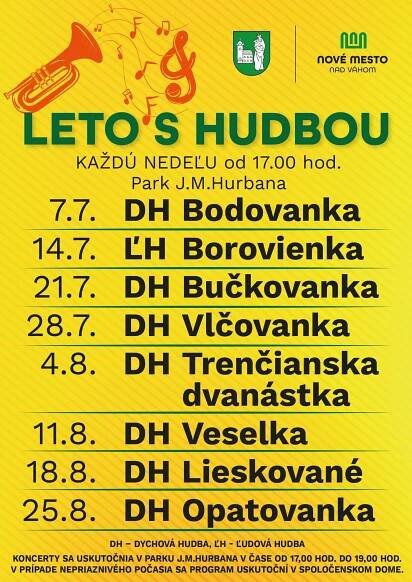 LETO S HUDBOU 2024 | www.nove-mesto.sk 