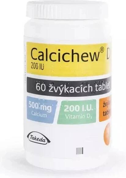 CALCICHEW D3 POR 500MG/200IU TBL MND 60