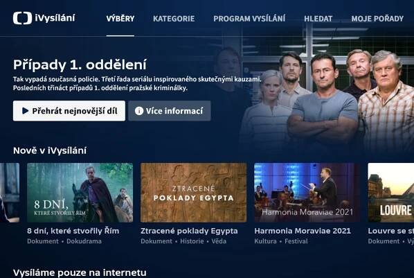 iVysílání v aplikaci pro TV Samsung Živé vysílání i archiv pořadů lze sledovat online