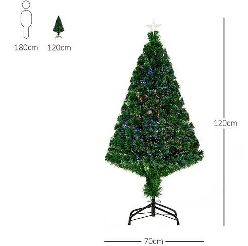 Umělý vánoční stromek s LED osvětlením Ø70 x 120 cm | zelený | Goleto.cz
