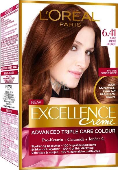 L'Oréal Excellence Creme Triple Protection 6.41 hnědá oříšková