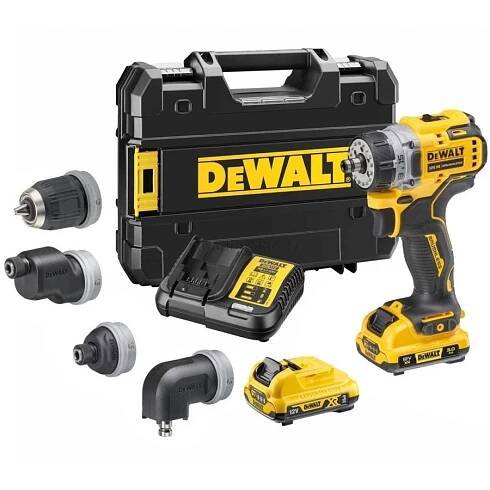DeWALT DCD703L2T Aku vrtačka s multifunkční hlavou 12V 2x3,0Ah