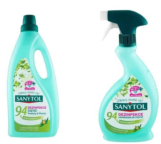 Sanytol Duopack Čistič 94% SPREJ 500 ml + PODLAHA 1 l
