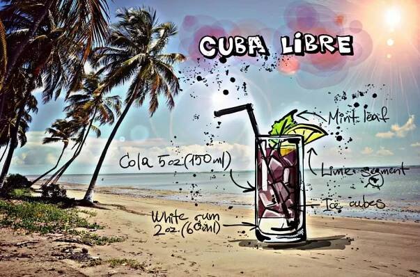 Cuba Libre - recept na drink - Bílý rum