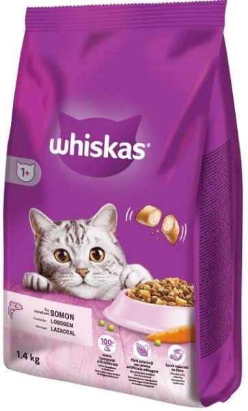 Whiskas granule 1,4kg Losos (6)
