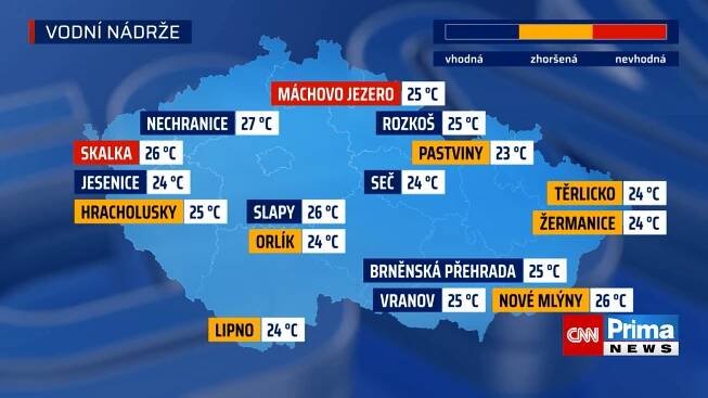 Předpověď počasí 19. 8. 2024