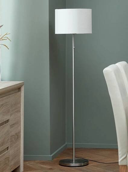 Stojací lampa KRISTOF V145 cm broušená ocel