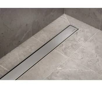 Odvodňovací žlab ESS Basic Drain - Univerzální sprchový žlab 1000x72 mm, kompletní sada, kartáčovaná nerezová ocel BD-100-FL-50/28