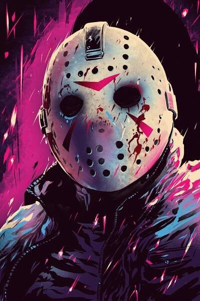Ilustrace 80s slasher