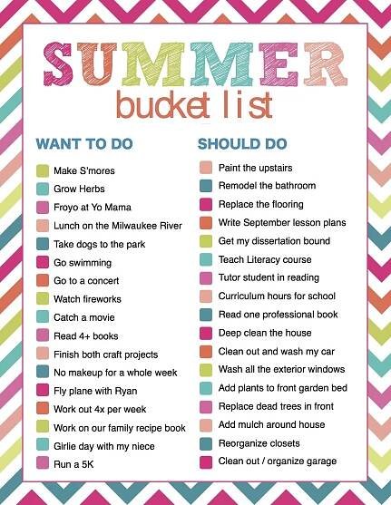 Summer Bucket List 2014 (c) Kristen Dembroski